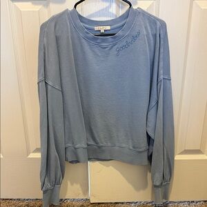 ZSupply Women’s Light Blue Crop Crew Neck